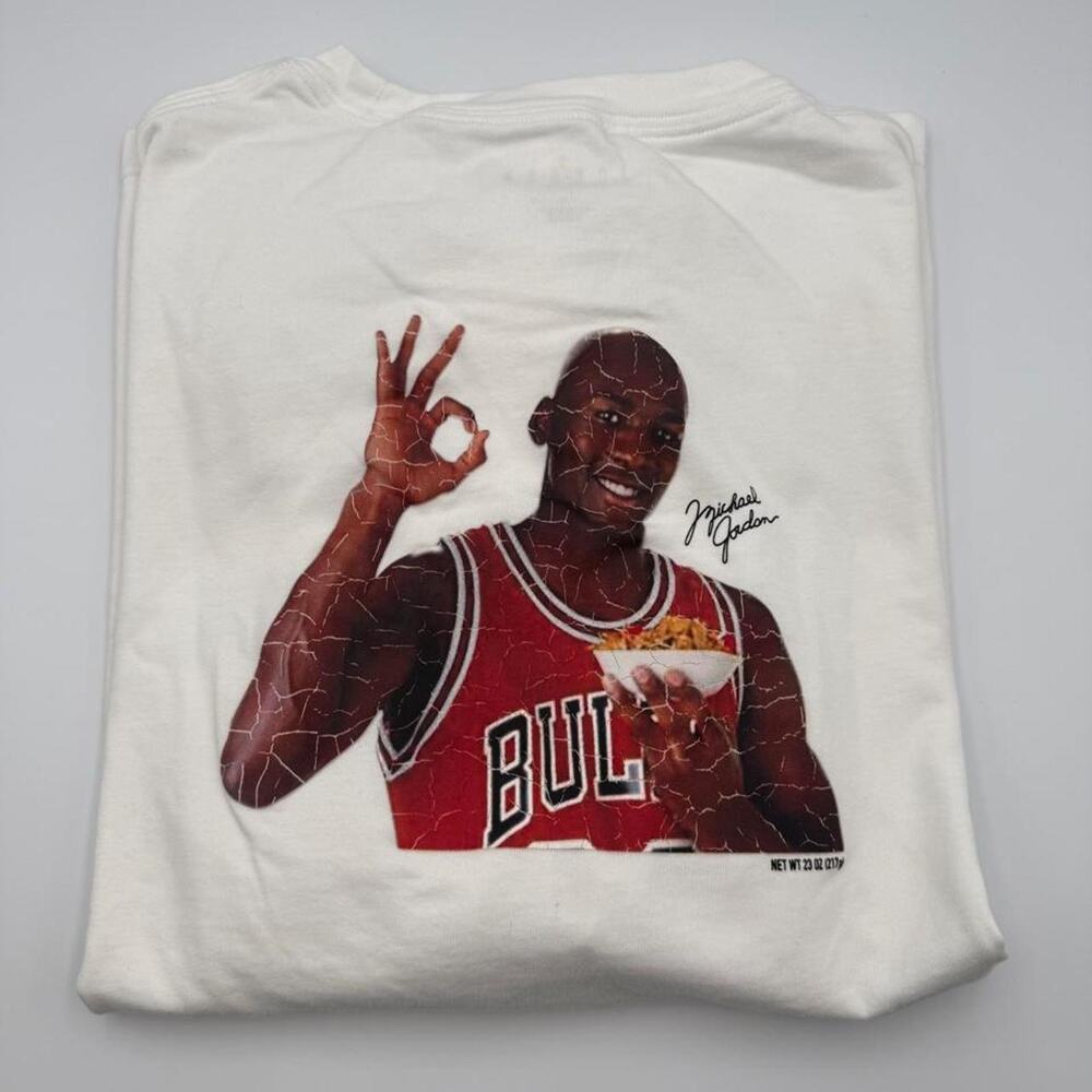 Nike jordan long sleeve Michael Jordan wheaties shirt white size XL